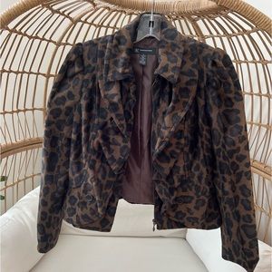 INC animal print jacket